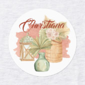 Aangepaste tekst voor Girlie pastel Boho en Mascul Labels (Design 1)