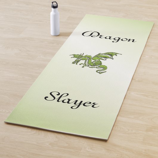 Aangepaste tekst voor groene vloerdrakenlaag yogamat (In situ)