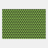 Aangepaste tekst voor groene zwarte moderne patron inpakpapier vel (Voorkant 3)