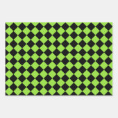 Aangepaste tekst voor groene zwarte moderne patron inpakpapier vel (Voorkant 2)