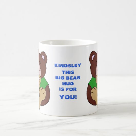 Aangepaste tekst voor grote Beren Koffiemok (Center)