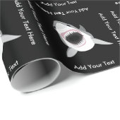 Aangepaste tekst voor haaienaanval cadeaupapier (Rol Hoek)