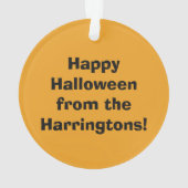 Aangepaste tekst voor Halloween Pumpkin ornament 5 (achterkant)