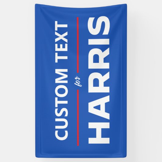 Aangepaste tekst voor Harris 2024 Spandoek (Verticaal)