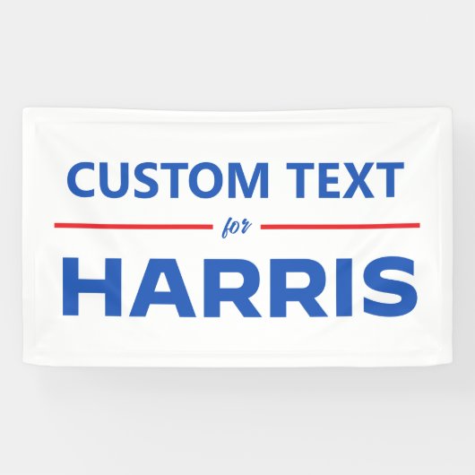 Aangepaste tekst voor Harris 2024 Spandoek (Horizontaal)