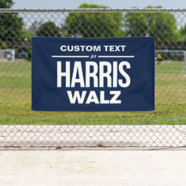 Aangepaste tekst voor Harris Walz Spandoek