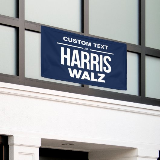 Aangepaste tekst voor Harris Walz Spandoek (Buitenkant Gebouw)