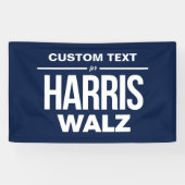Aangepaste tekst voor Harris Walz Spandoek (Horizontaal)
