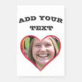 aangepaste tekst voor hartfoto post-it® notes (Voorkant)