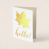 Aangepaste tekst voor herfstblad folie kaarten (Voorkant)