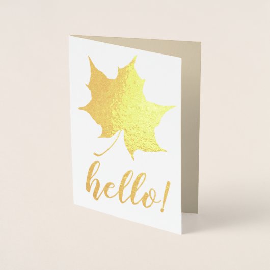 Aangepaste tekst voor herfstblad folie kaarten (Voorkant)