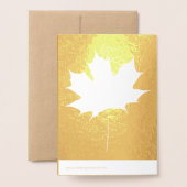 Aangepaste tekst voor herfstblad folie kaarten (Met envelop)