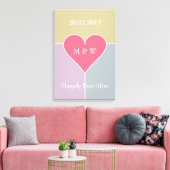 Aangepaste tekst voor het Heart Pattern-doek verpa Canvas Afdruk (Insitu (Woonkamer))