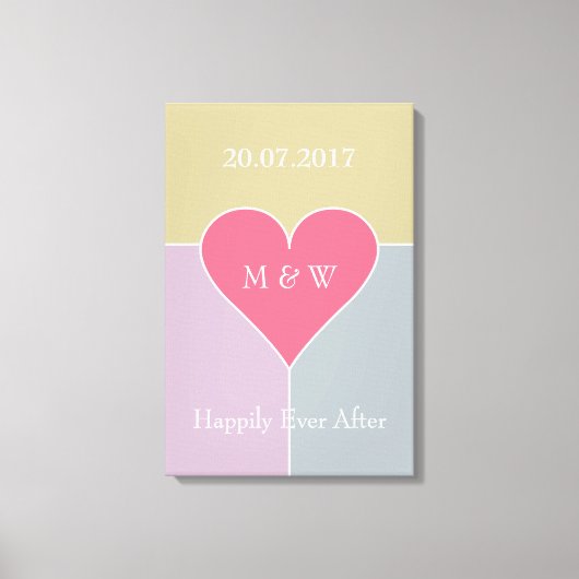 Aangepaste tekst voor het Heart Pattern-doek verpa Canvas Afdruk (Voorkant)