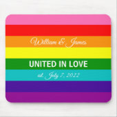 Aangepaste tekst voor homepage regenboogvlag LGBT Muismat (Voorkant)