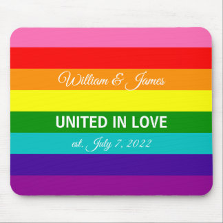 Aangepaste tekst voor homepage regenboogvlag LGBT Muismat