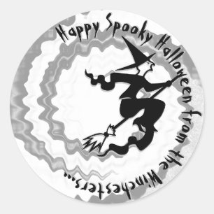 aangepaste tekst voor hoogvliegende hektoverspreuk ronde sticker