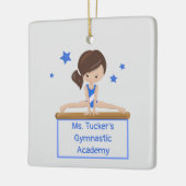 Aangepaste tekst voor jonge Gymnast Academy School Keramisch Ornament (Links)