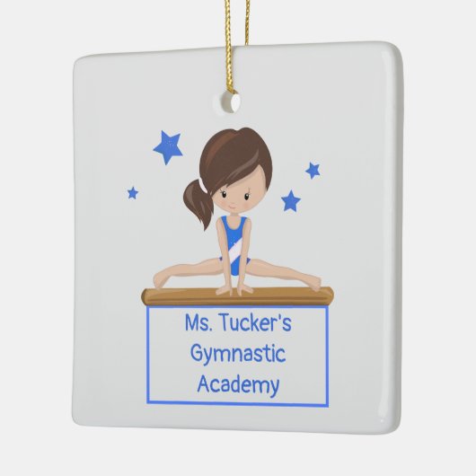 Aangepaste tekst voor jonge Gymnast Academy School Keramisch Ornament (Links)