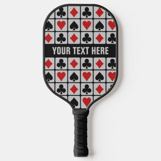 Aangepaste tekst voor kaartspeler pickleball paddle (Voorkant)