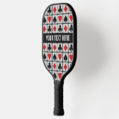 Aangepaste tekst voor kaartspeler pickleball paddle (Links)