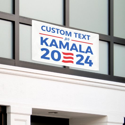 Aangepaste tekst voor Kamala 2024 Spandoek (Buitenkant Gebouw)
