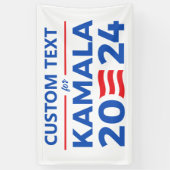 Aangepaste tekst voor Kamala 2024 Spandoek (Verticaal)