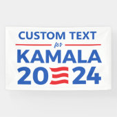 Aangepaste tekst voor Kamala 2024 Spandoek (Horizontaal)