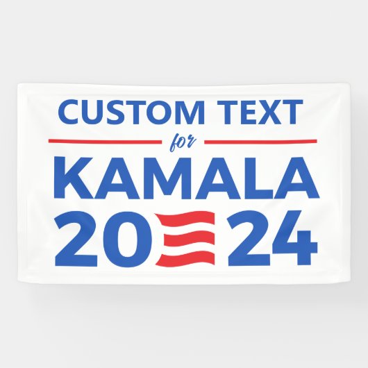 Aangepaste tekst voor Kamala 2024 Spandoek (Horizontaal)