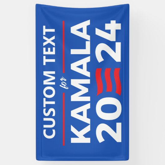 Aangepaste tekst voor Kamala 2024 Spandoek (Verticaal)