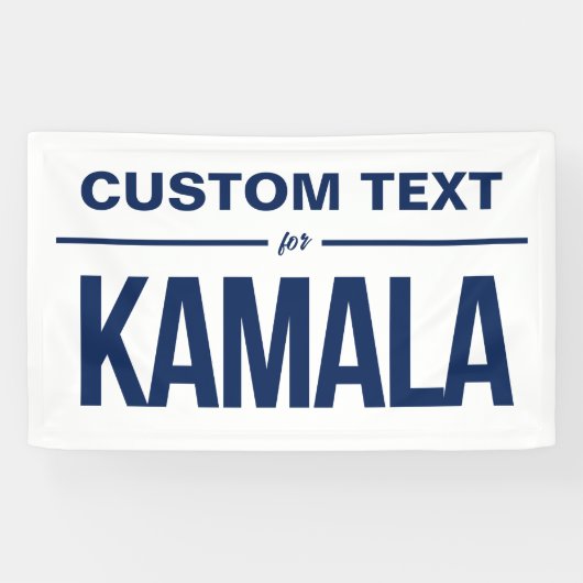 Aangepaste tekst voor Kamala Spandoek (Horizontaal)