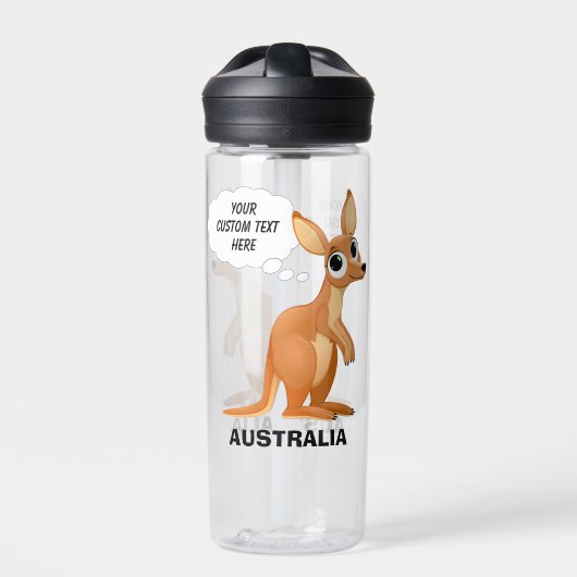 Aangepaste tekst voor Kangaroo Waterfles (Voorkant)