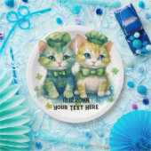 Aangepaste tekst voor katten papieren bordje (Feest)