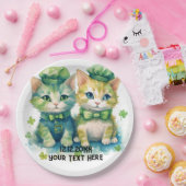 Aangepaste tekst voor katten papieren bordje (Feest)