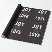 Aangepaste tekst voor kerstfeestdagen in Joy & Lov Cadeaupapier (Uitgerold)