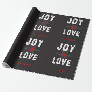 Aangepaste tekst voor kerstfeestdagen in Joy & Lov Cadeaupapier