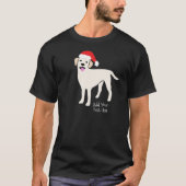 Aangepaste tekst voor kerstlabrador Retriever T-shirt (Voorkant)