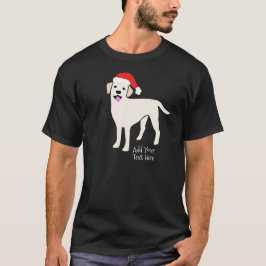 Aangepaste tekst voor kerstlabrador Retriever T-shirt