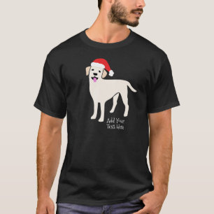 Aangepaste tekst voor kerstlabrador Retriever T-shirt