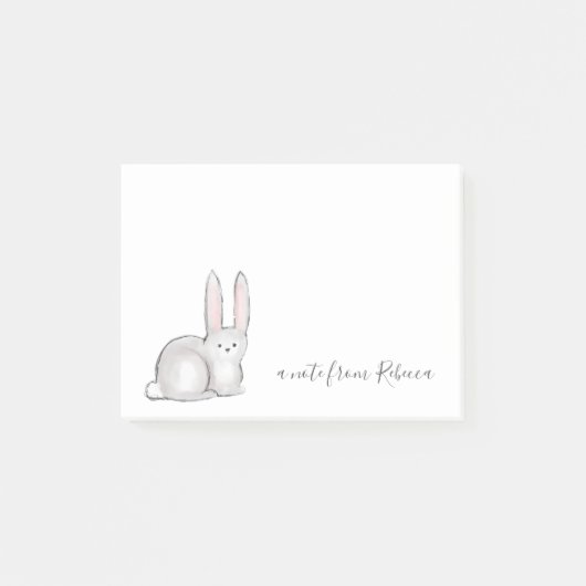 Aangepaste tekst voor kleine bunny Rabbit Post-it® Notes (Voorkant)