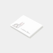 Aangepaste tekst voor kleine bunny Rabbit Post-it® Notes (Schuin)