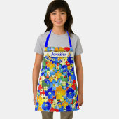 Aangepaste tekst voor kleurrijke ventilatordouwer schort (Insitu)
