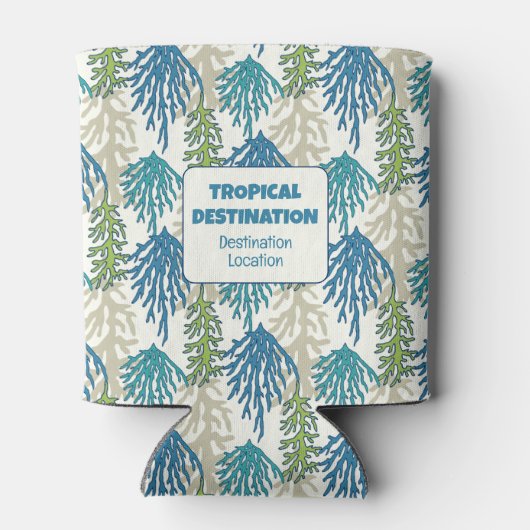 Aangepaste tekst voor koraalzeewier blikjeskoeler (Achterkant)