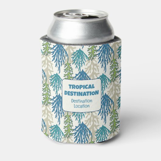 Aangepaste tekst voor koraalzeewier blikjeskoeler (Blikje Achterkant)