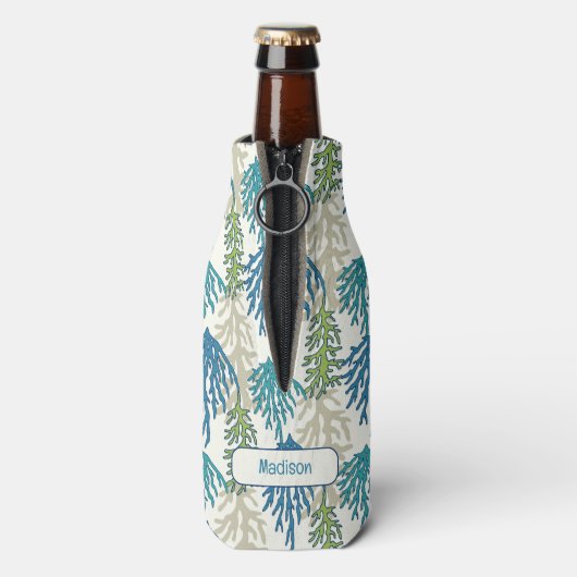 Aangepaste tekst voor koraalzeewier flesjeskoeler (Fles Achterkant)