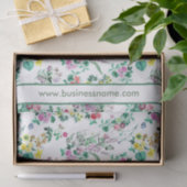 Aangepaste tekst voor Light Spring Floral Pattern Tissuepapier (Geschenk)