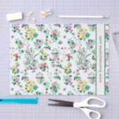 Aangepaste tekst voor Light Spring Floral Pattern Tissuepapier (Craft)