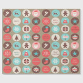 Aangepaste tekst voor moderne kerstfeestdagen cadeaupapier (Vlak)