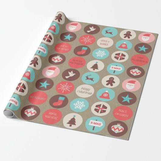 Aangepaste tekst voor moderne kerstfeestdagen cadeaupapier (Uitgerold)