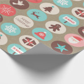 Aangepaste tekst voor moderne kerstfeestdagen cadeaupapier (Hoek)